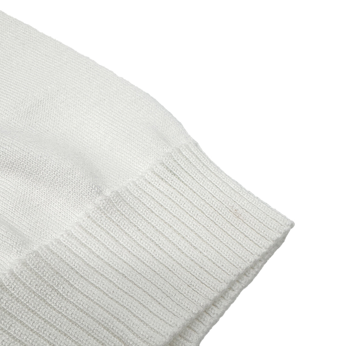 CHANEL VINTAGE COCO BUTTON KNIT TOPS WHITE 42 RTW 90283634