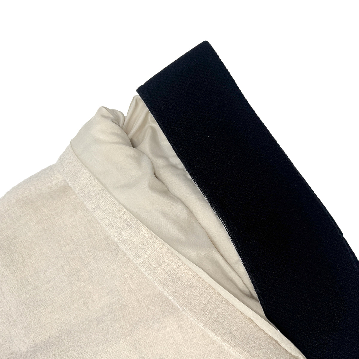 CHANEL VINTAGE COCOMARK TRAPEZOID SKIRT WHITE BLACK WOOL 38 03A RTW 90283636