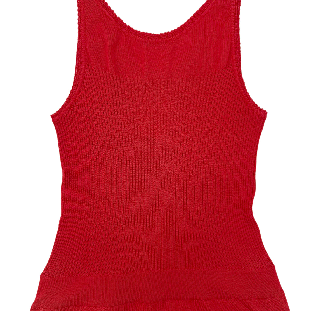 CHANEL VINTAGE COCO MARK LION BUTTON DRESS RED COTTON 40 P37 RTW 90283641