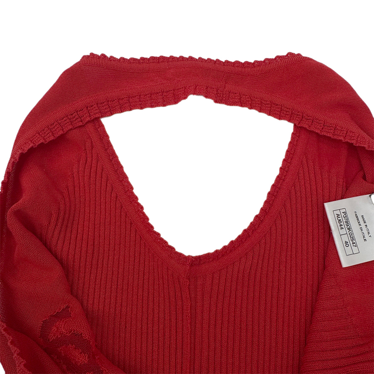 CHANEL VINTAGE COCO MARK LION BUTTON DRESS RED COTTON 40 P37 RTW 90283641