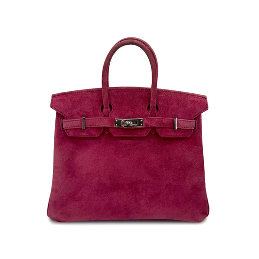 HERMES BIRKIN 25 ROUGE MOYEN DOBRIS HAND BAG □J SHW 90283899