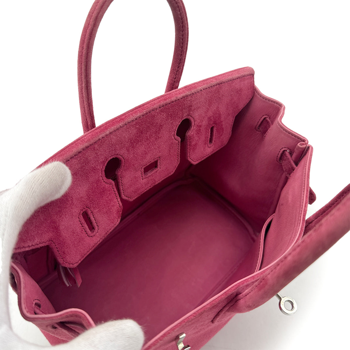 HERMES BIRKIN 25 ROUGE MOYEN DOBRIS HAND BAG □J SHW 90283899