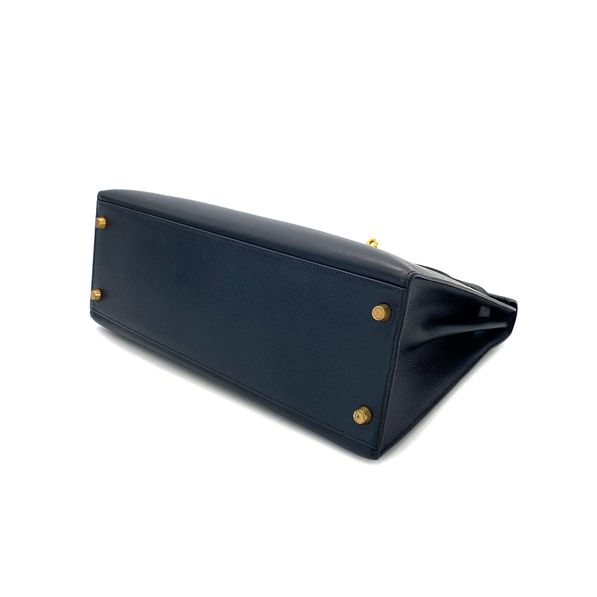 HERMES KELLY 32 SELLIER BLUE DE PRUSSE COUCHEVEL HAND SHOULDER BAG □A GHW 90283903