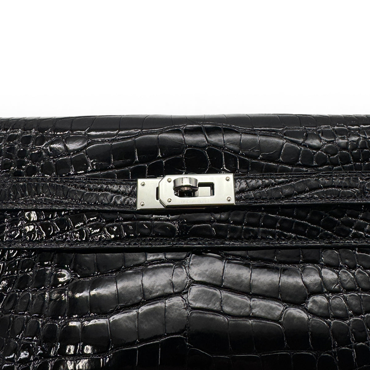 HERMES KELLY WALLET TO GO BLACK ALLIGATOR WALLET SHOULDER BAG U SHW 90283910