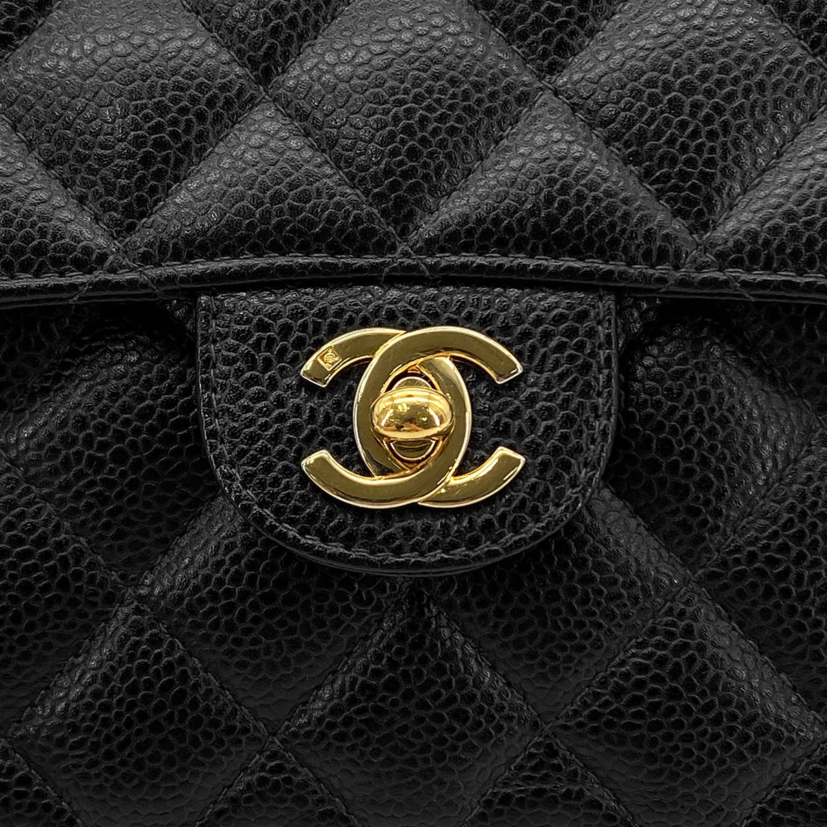 CHANEL VINTAGE MINI MATELASSE CHAIN SHOULDER BAG BLACK CAVIAR SKIN 90283915