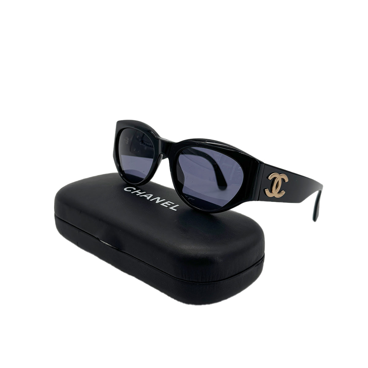 CHANEL VINTAGE SUNGLASSES COCOMARK BLACK EYEWEAR 90283948