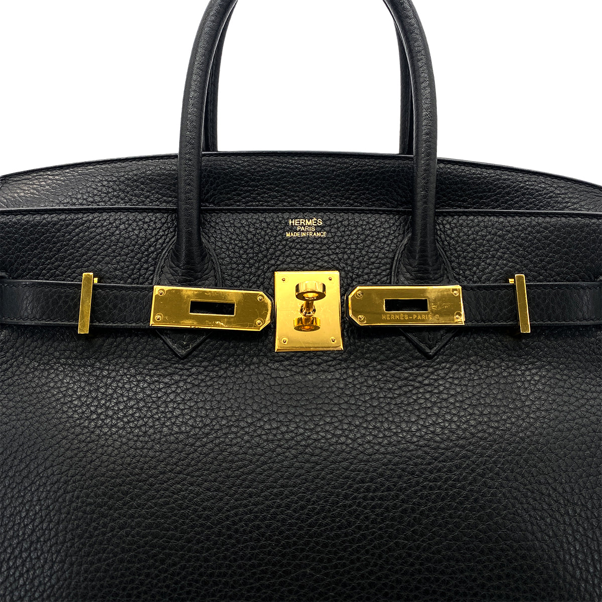 HERMES BIRKIN 30 BLACK TOGO HAND BAG □Q GHW 90283963