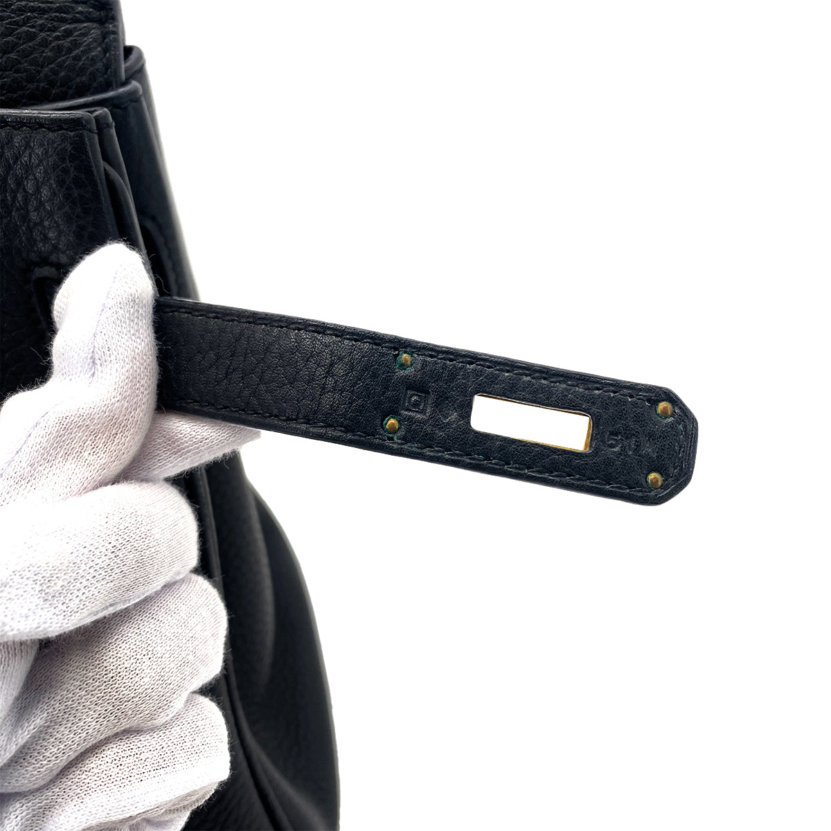 HERMES BIRKIN 30 BLACK TOGO HAND BAG □Q GHW 90283963