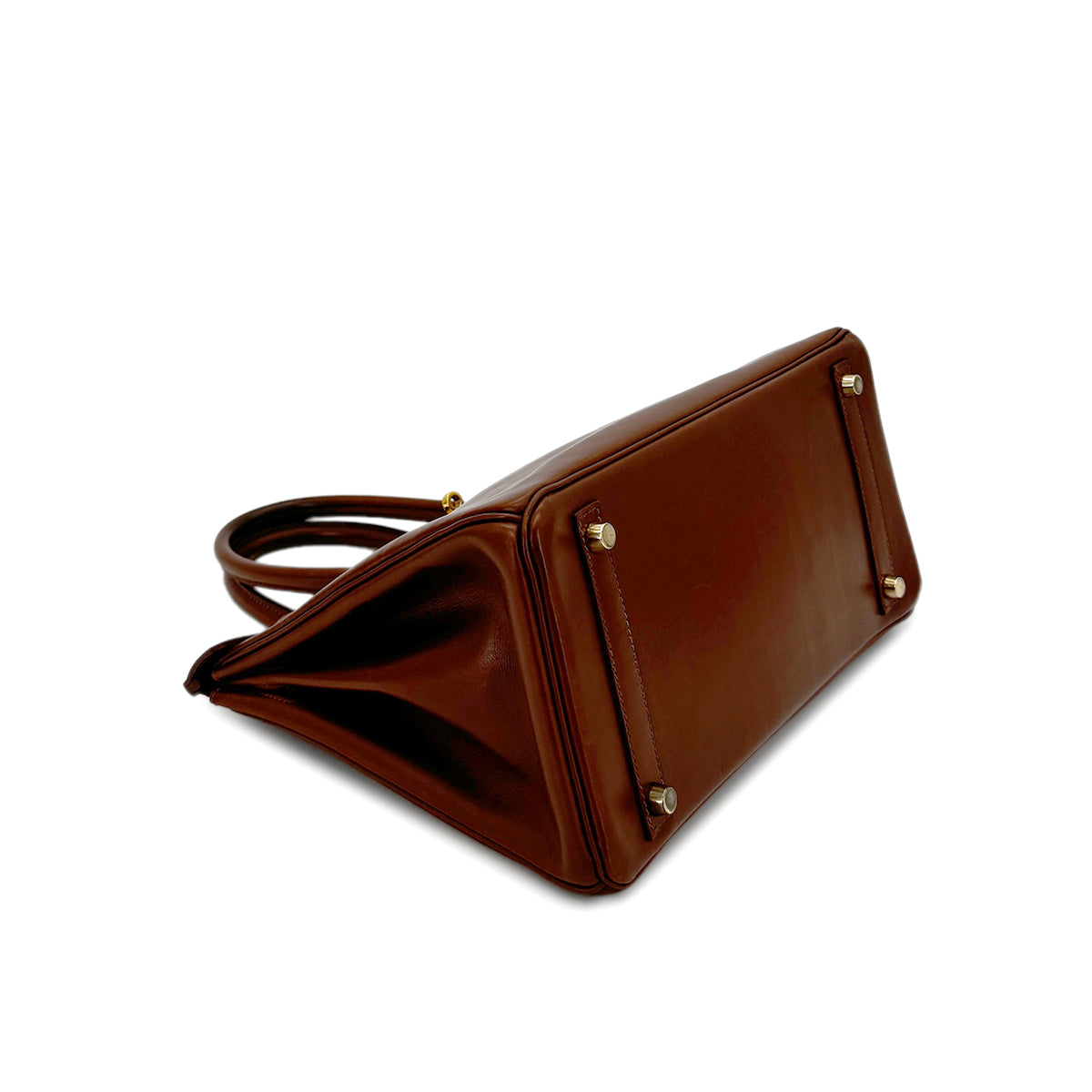 HERMES BIRKIN 30 NOISETTE BOX CALF HAND BAG □E GHW 90283965