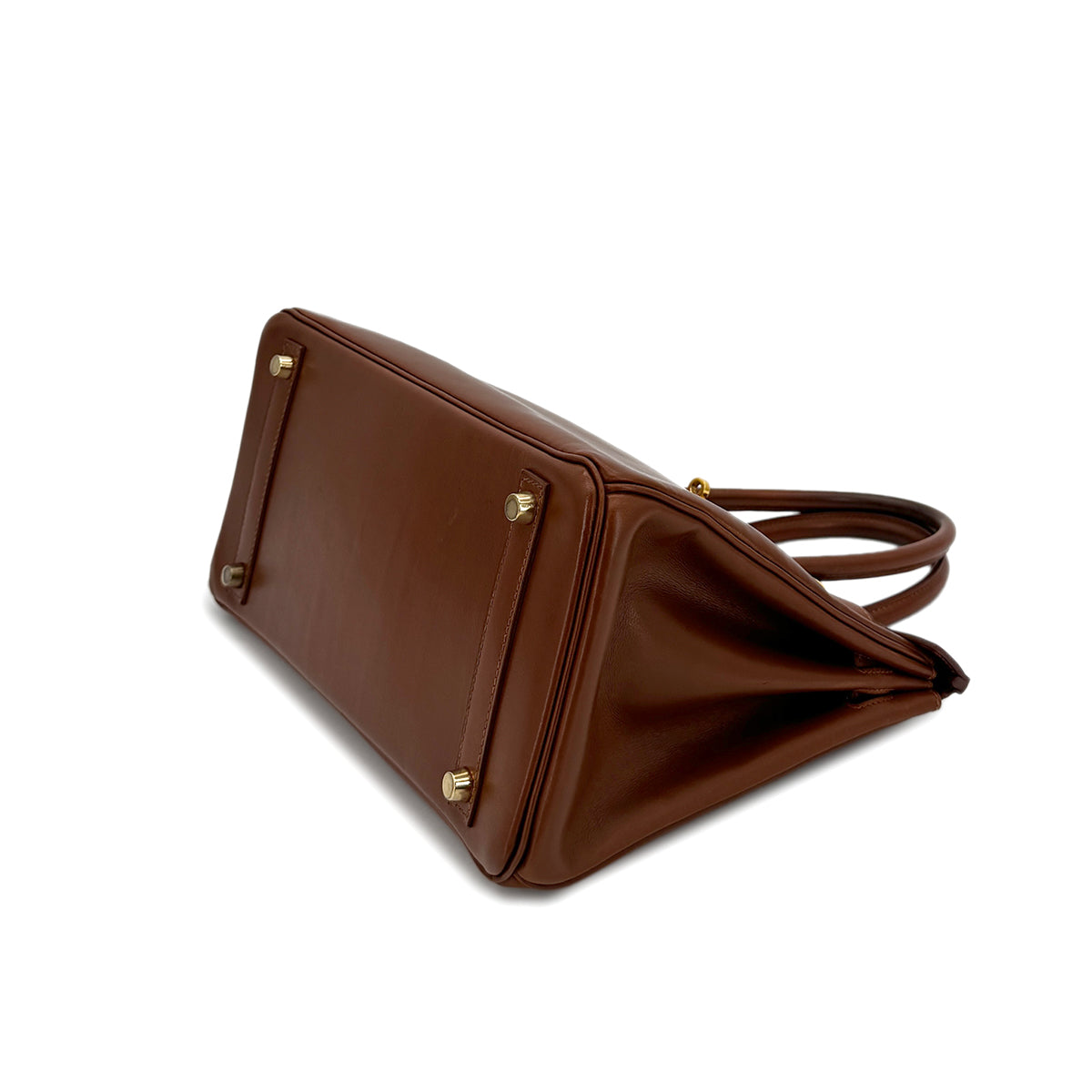 HERMES BIRKIN 30 NOISETTE BOX CALF HAND BAG □E GHW 90283965