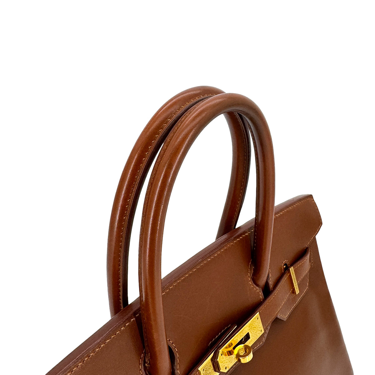 HERMES BIRKIN 30 NOISETTE BOX CALF HAND BAG □E GHW 90283965