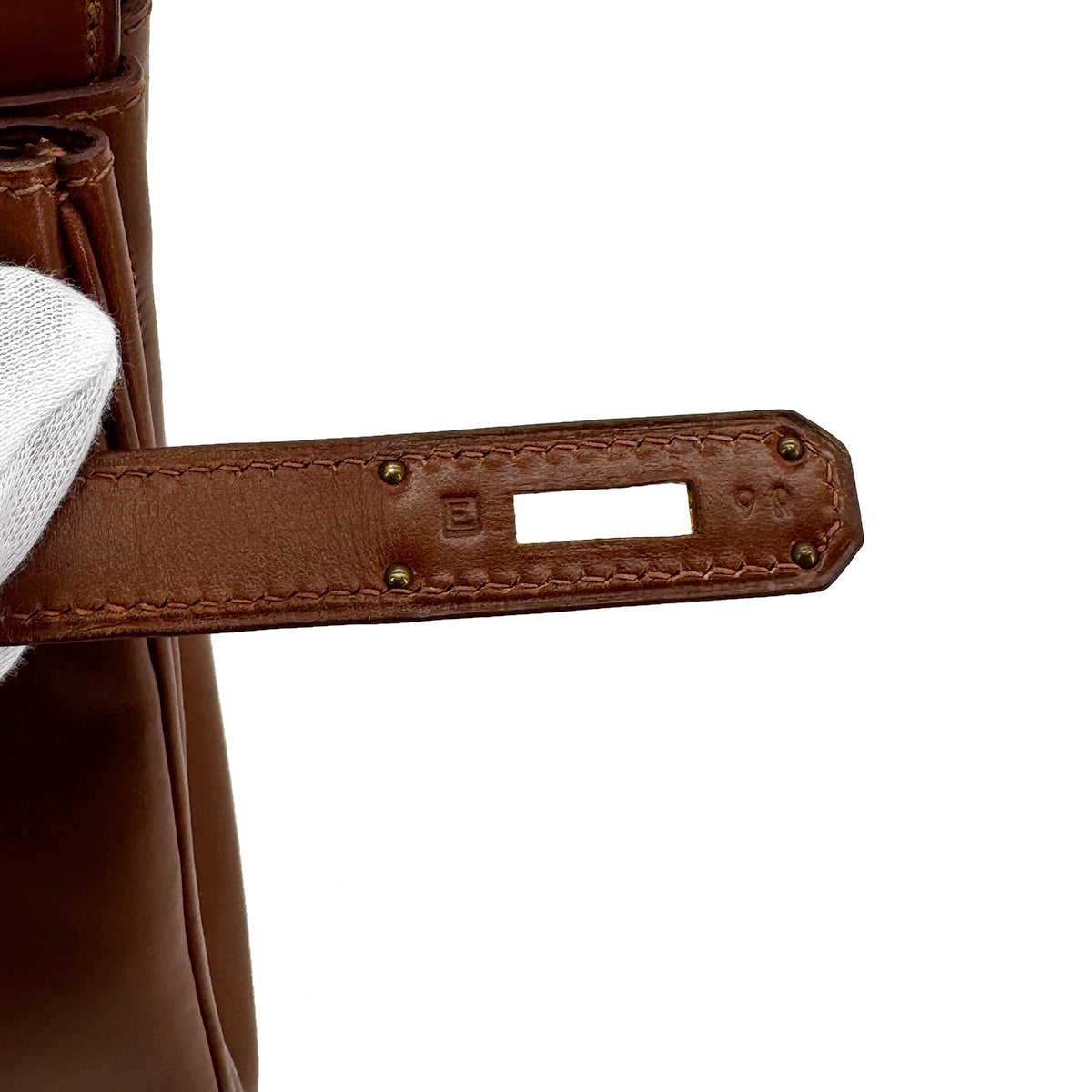 HERMES BIRKIN 30 NOISETTE BOX CALF HAND BAG □E GHW 90283965