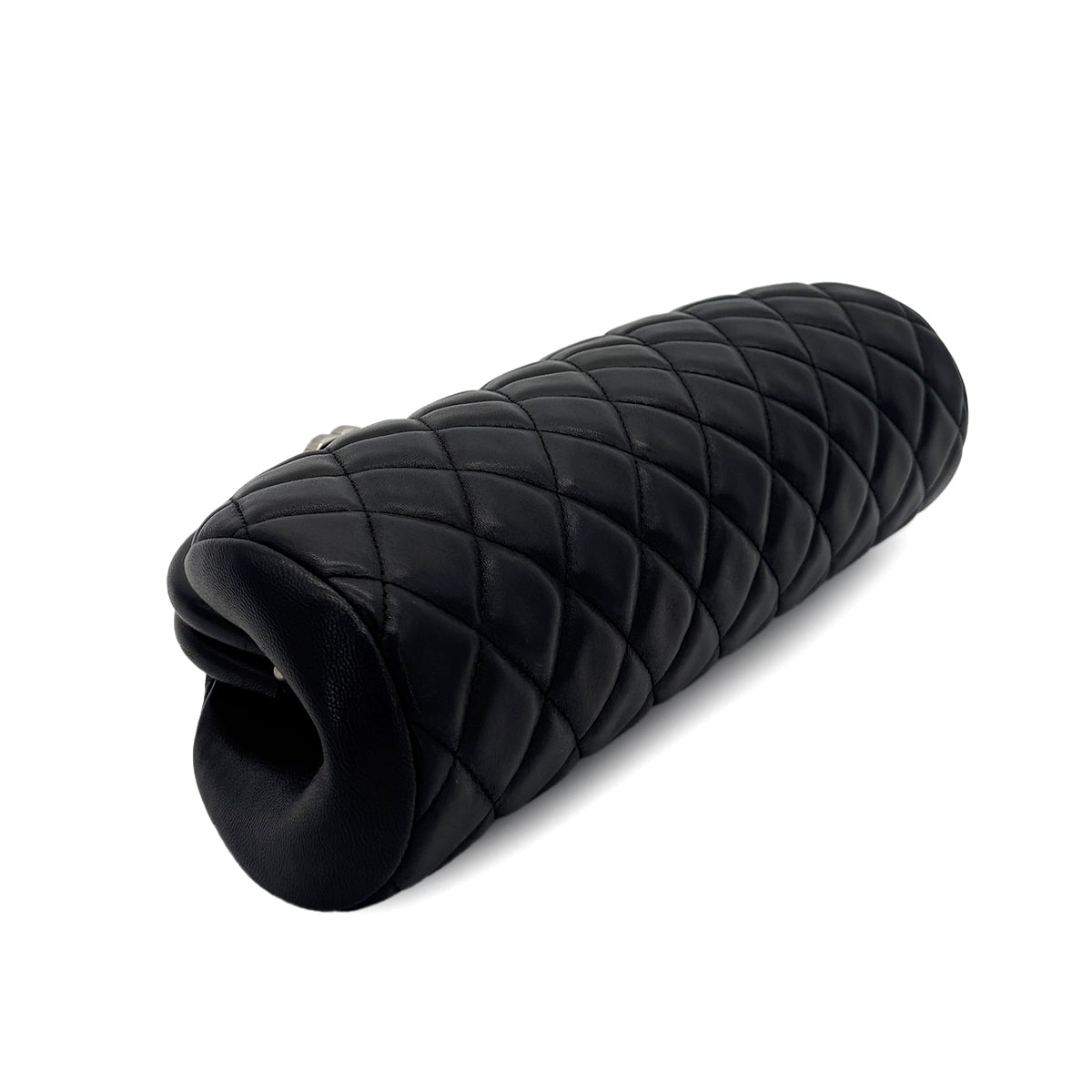 CHANEL VINTAGE CLUTCH BAG BLACK LAMB SKIN 90283966