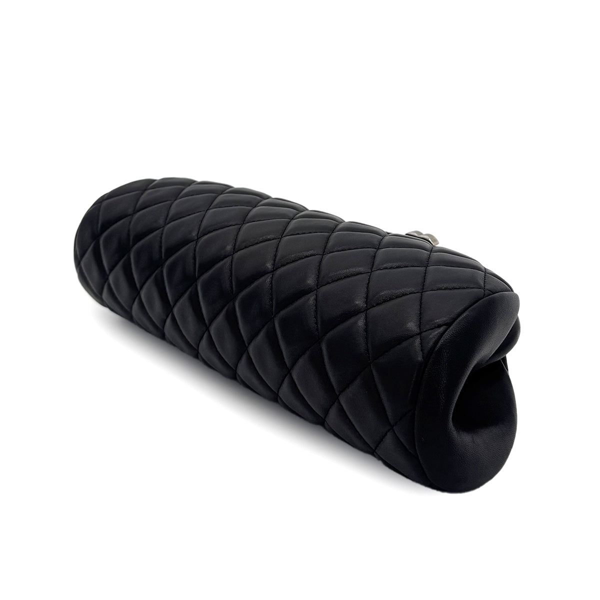 CHANEL VINTAGE CLUTCH BAG BLACK LAMB SKIN 90283966