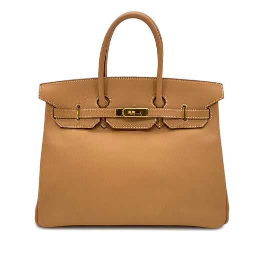 HERMES BIRKIN 35 NATUREL COURCHEVEL HAND BAG 〇Z GHW 90283967