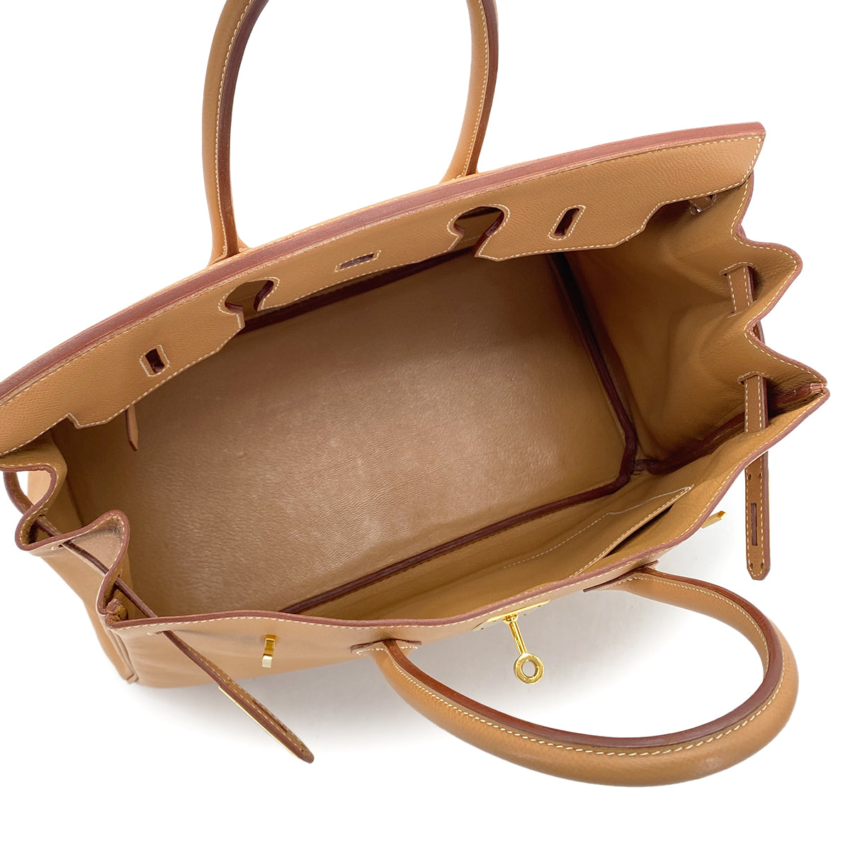 HERMES BIRKIN 35 NATUREL COURCHEVEL HAND BAG 〇Z GHW 90283967