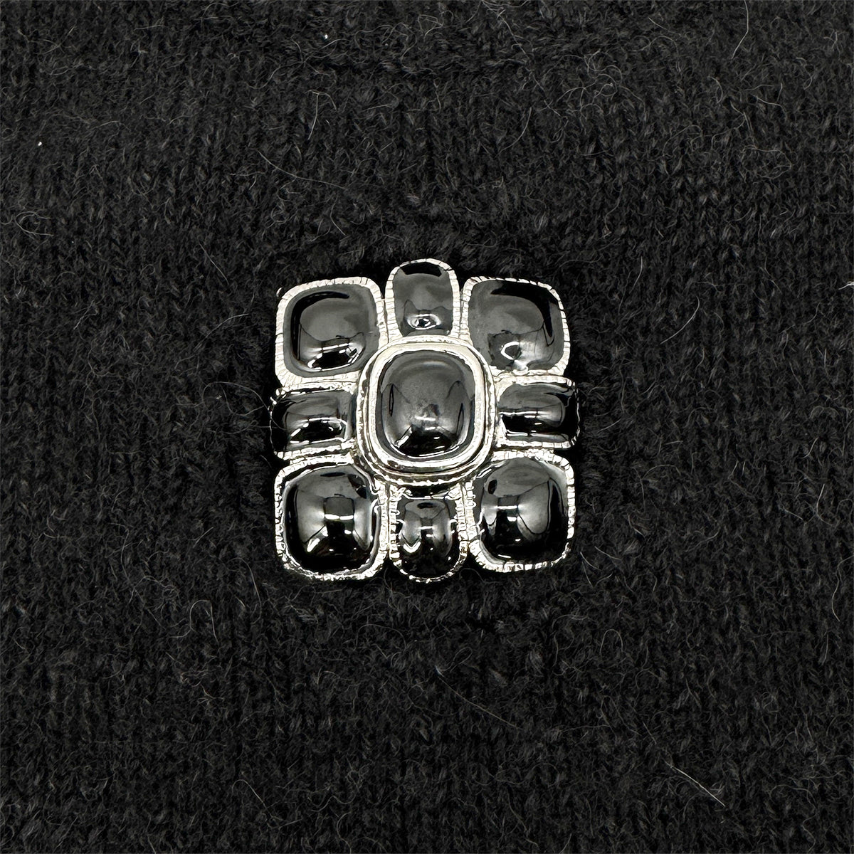 CHANEL VINTAGE KNIT TOPS GRIPOIX MOTIF BLACK 36 08A RTW 90283994