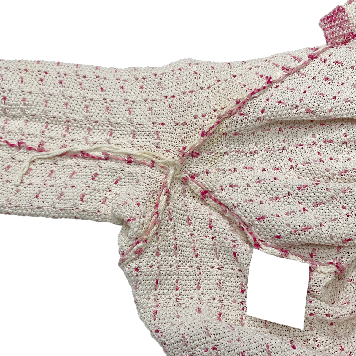 CHANEL VINTAGE COCO BUTTON DRESS PINK COTTON 36 P56 RTW 90283998