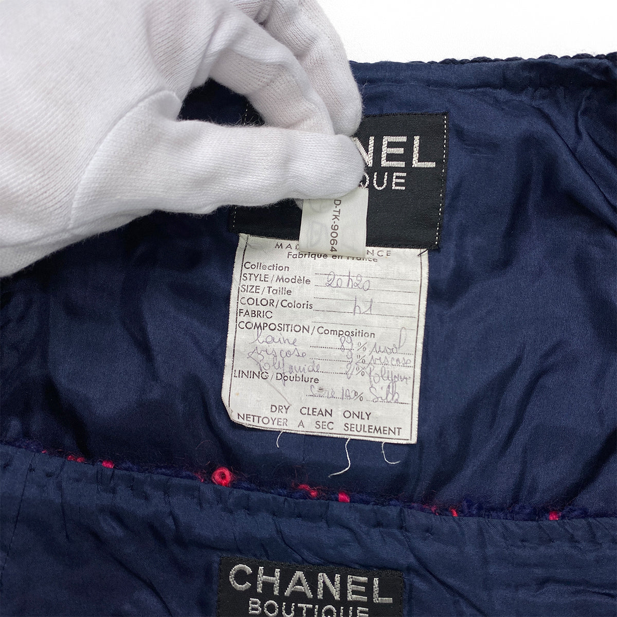 CHANEL VINTAGE JACKET SKIRT SET COCO BUTTON RED TWEED 34 RTW 90284001