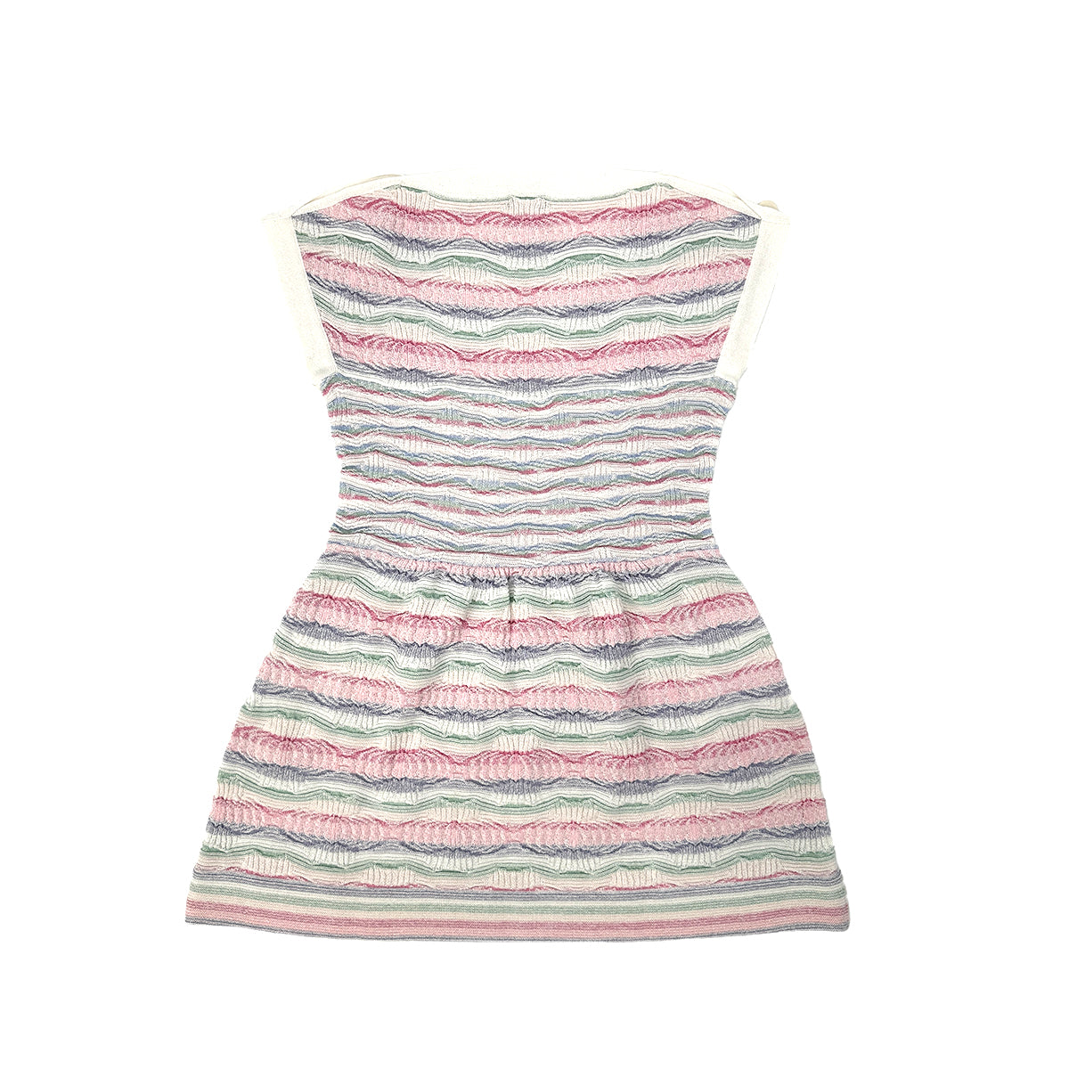 CHANEL VINTAGE COCO BUTTON DRESS MULTICOLOR COTTON 36 P53 RTW 90284007