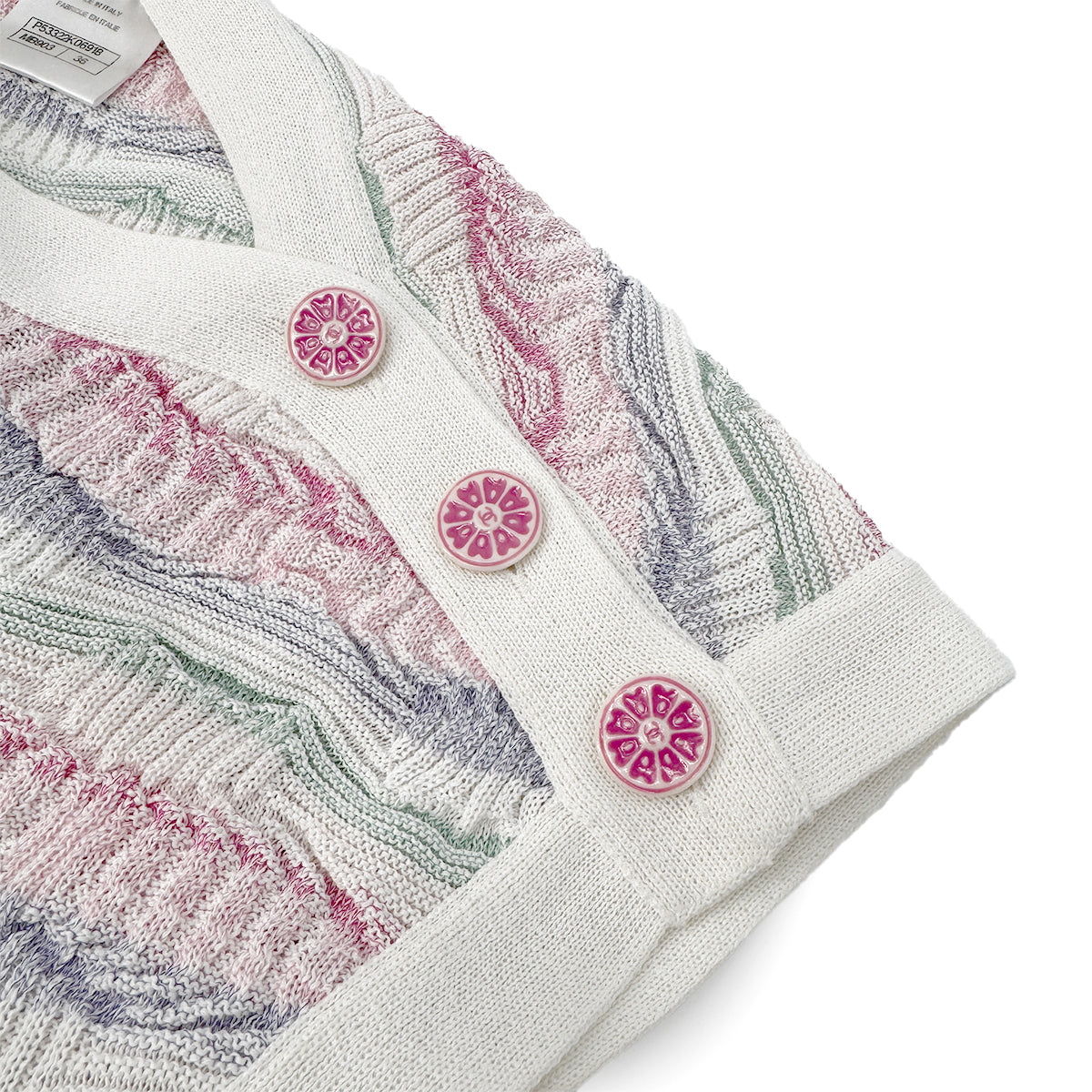 CHANEL VINTAGE COCO BUTTON DRESS MULTICOLOR COTTON 36 P53 RTW 90284007