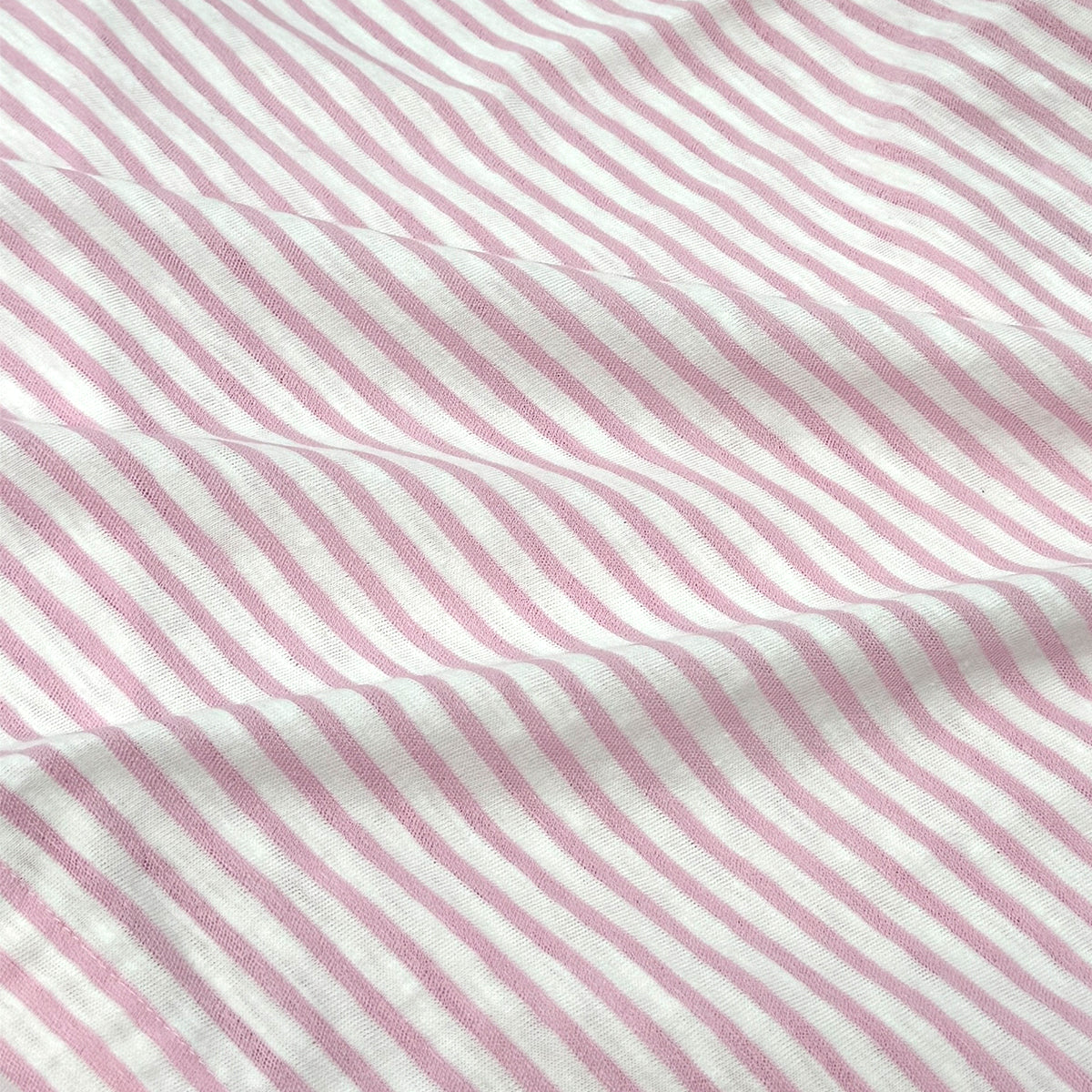 CHANEL VINTAGE COCOMARK STRIPED JERSEY TOPS LIGHT PINK WHITE COTTON 36 P60 RTW 90284020