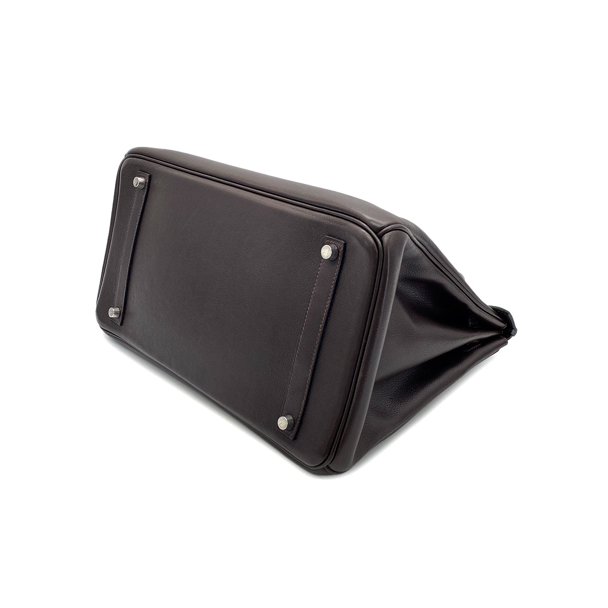 HERMES BIRKIN 35 CHOCOLAT EVERGRAIN HAND BAG □K SHW 90284152