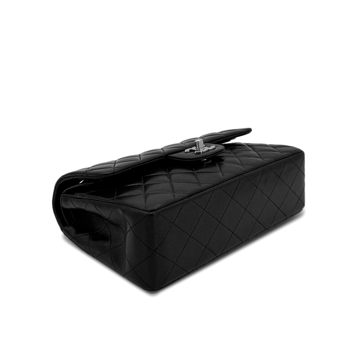 CHANEL VINTAGE CLASSIC FLAP SMALL CHAIN SHOULDER BAG BLACK LAMB SKIN 90284389