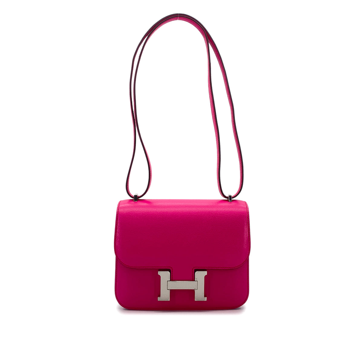 HERMES MINI CONSTANCE 3 MINI 18 ROSE POP CHEVRE SHOULDER BAG B SHW 90284399