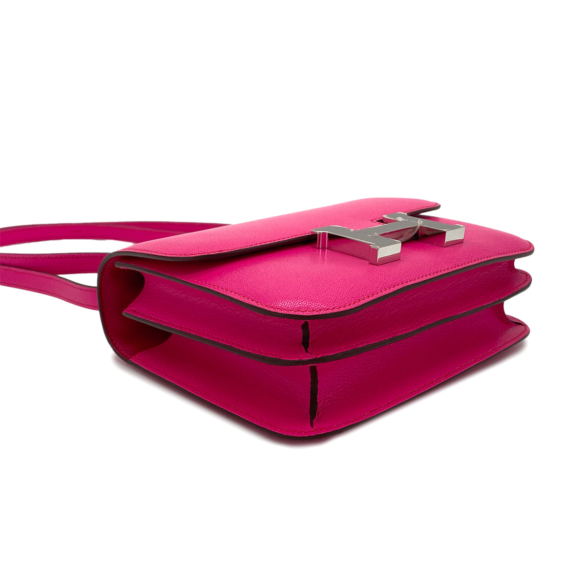 HERMES MINI CONSTANCE 3 MINI 18 ROSE POP CHEVRE SHOULDER BAG B SHW 90284399