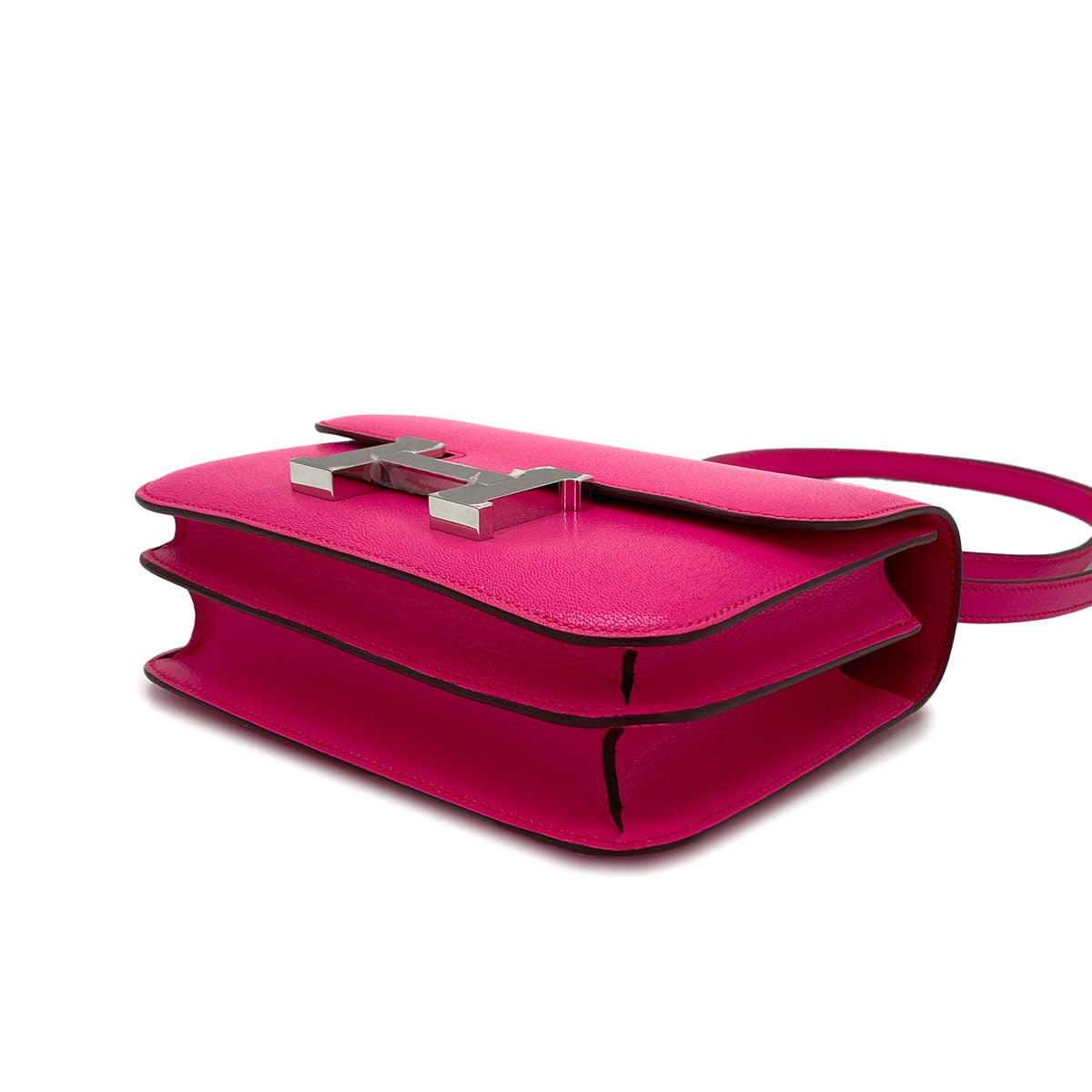 HERMES MINI CONSTANCE 3 MINI 18 ROSE POP CHEVRE SHOULDER BAG B SHW 90284399