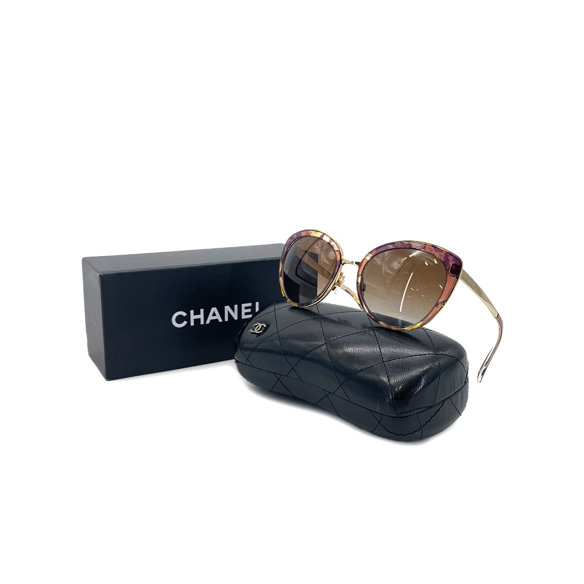 CHANEL VINTAGE SUNGLASSES TORTOISESHELL BROWN EYEWEAR 90284401