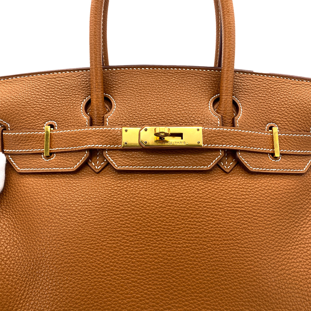 HERMES BIRKIN 30 GOLD TAURILLON CLEMENCE HAND BAG □G GHW 90284406