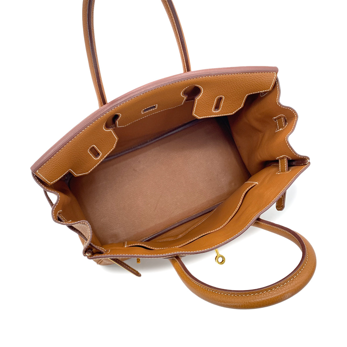 HERMES BIRKIN 30 GOLD TAURILLON CLEMENCE HAND BAG □G GHW 90284406