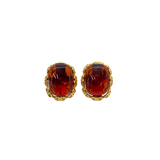 CHANEL VINTAGE EARRINGS COCOMARK COLOR STONE ACCESSORY 28 90284419
