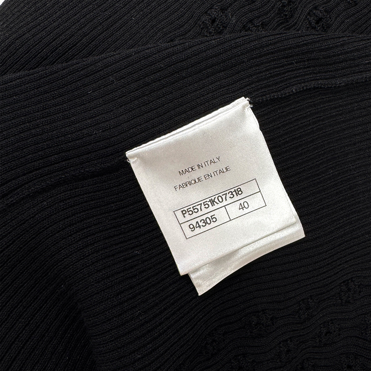 CHANEL VINTAGE COCOMARK SLEEVELESS TOPS BLACK COTTON 40 P55 RTW 90284442