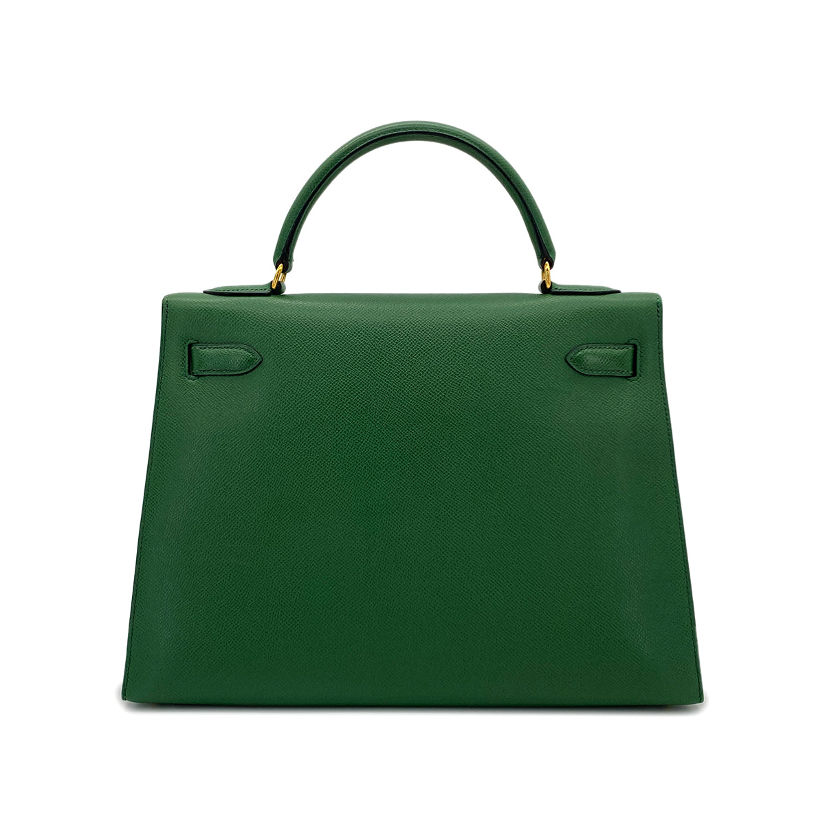 HERMES KELLY 32 SELLIER GREEN COUCHEVEL HAND SHOULDER BAG 〇W GHW 90284468