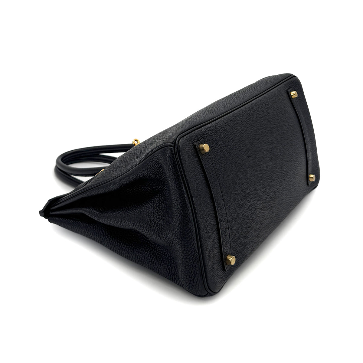 HERMES BIRKIN 35 BLACK TOGO HAND BAG □G GHW 90284555