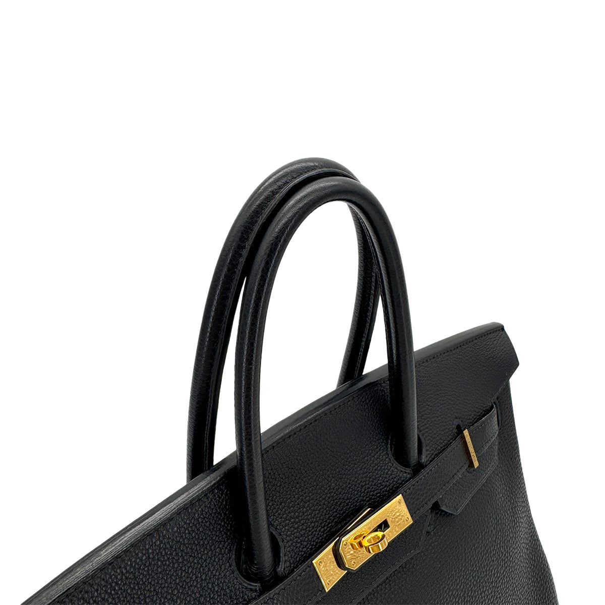 HERMES BIRKIN 35 BLACK TOGO HAND BAG □G GHW 90284555