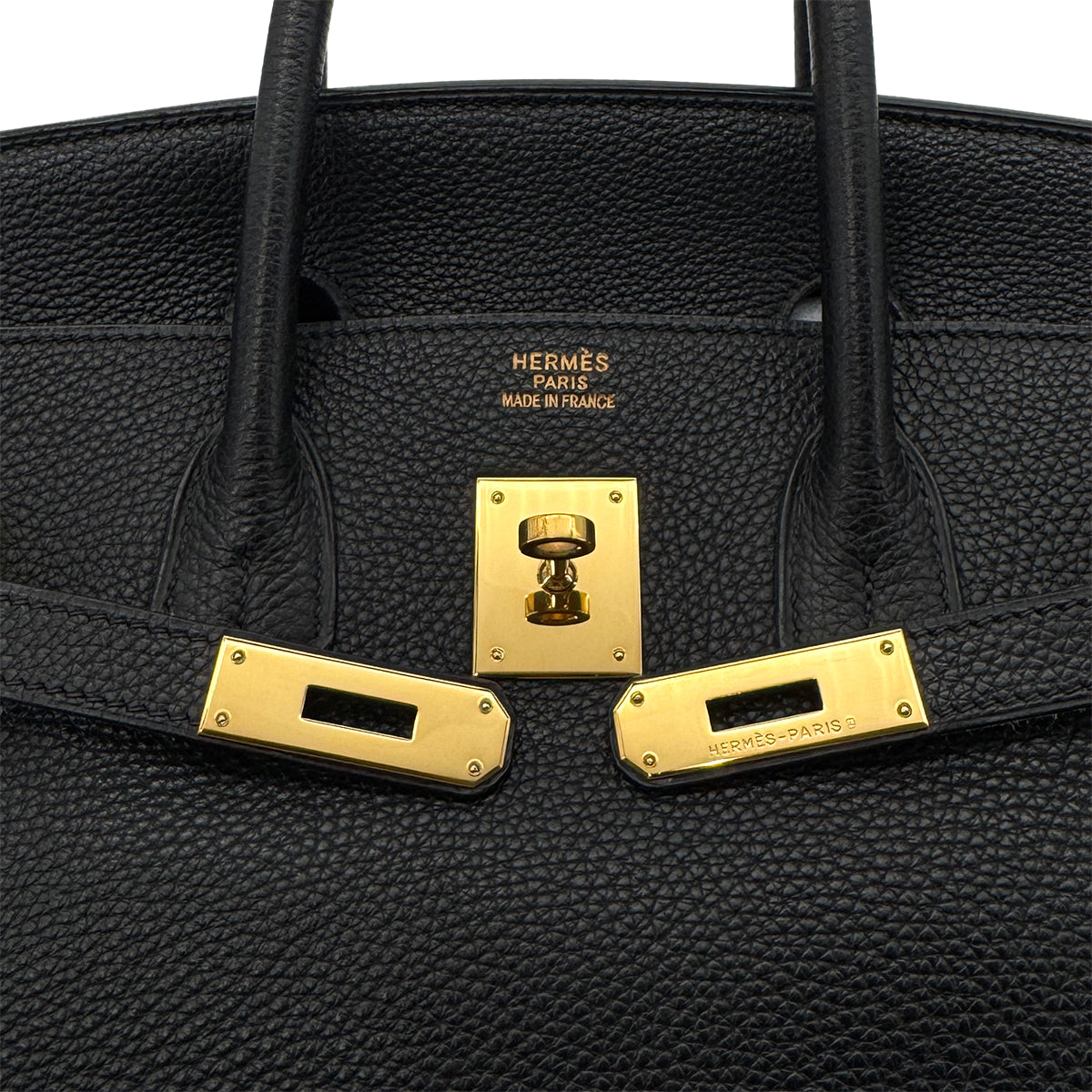 HERMES BIRKIN 35 BLACK TOGO HAND BAG □G GHW 90284555