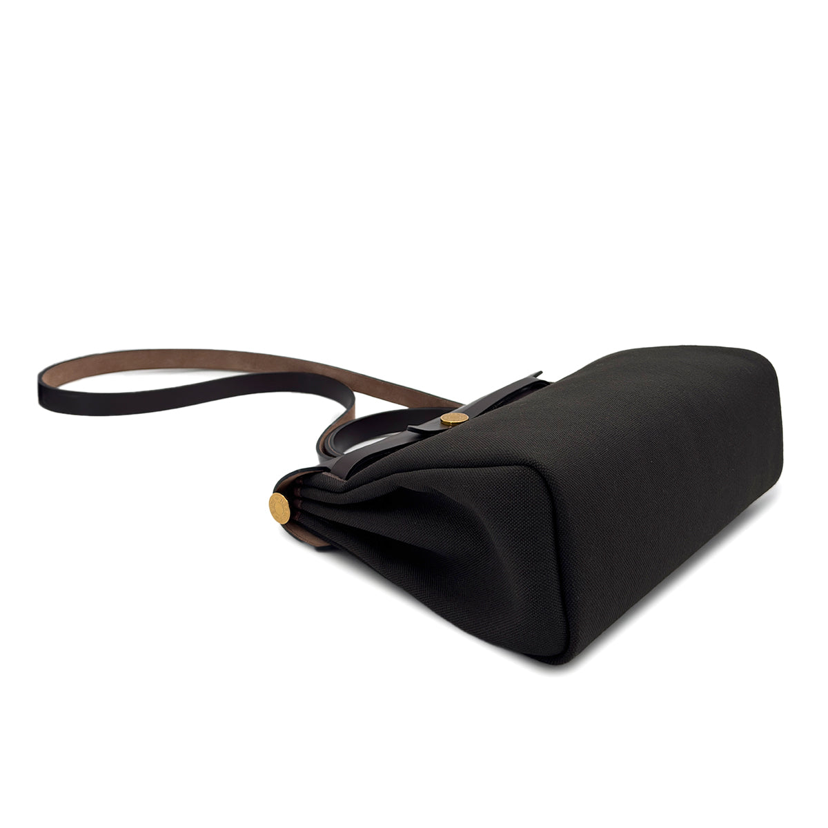 HERMES HERBAG ZIP PM 31 HAND SHOULDER BAG VERT MAQUIS VACHE HUNTER TOILE MILITAIRE W 90284557