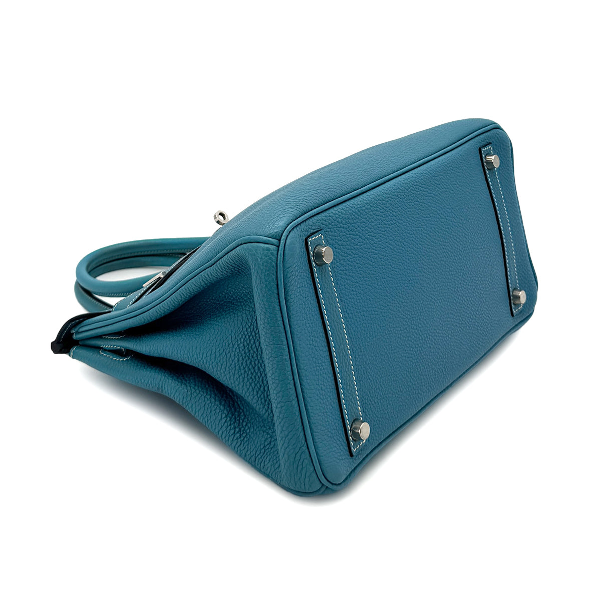 HERMES BIRKIN 30 BLEU JEAN TOGO HAND BAG □G SHW 90284562