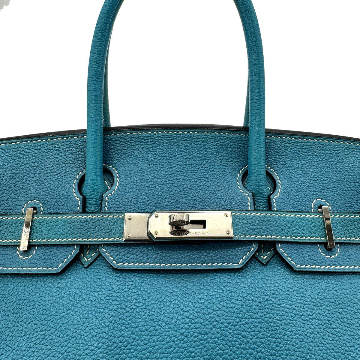 HERMES BIRKIN 30 BLEU JEAN TOGO HAND BAG □G SHW 90284562
