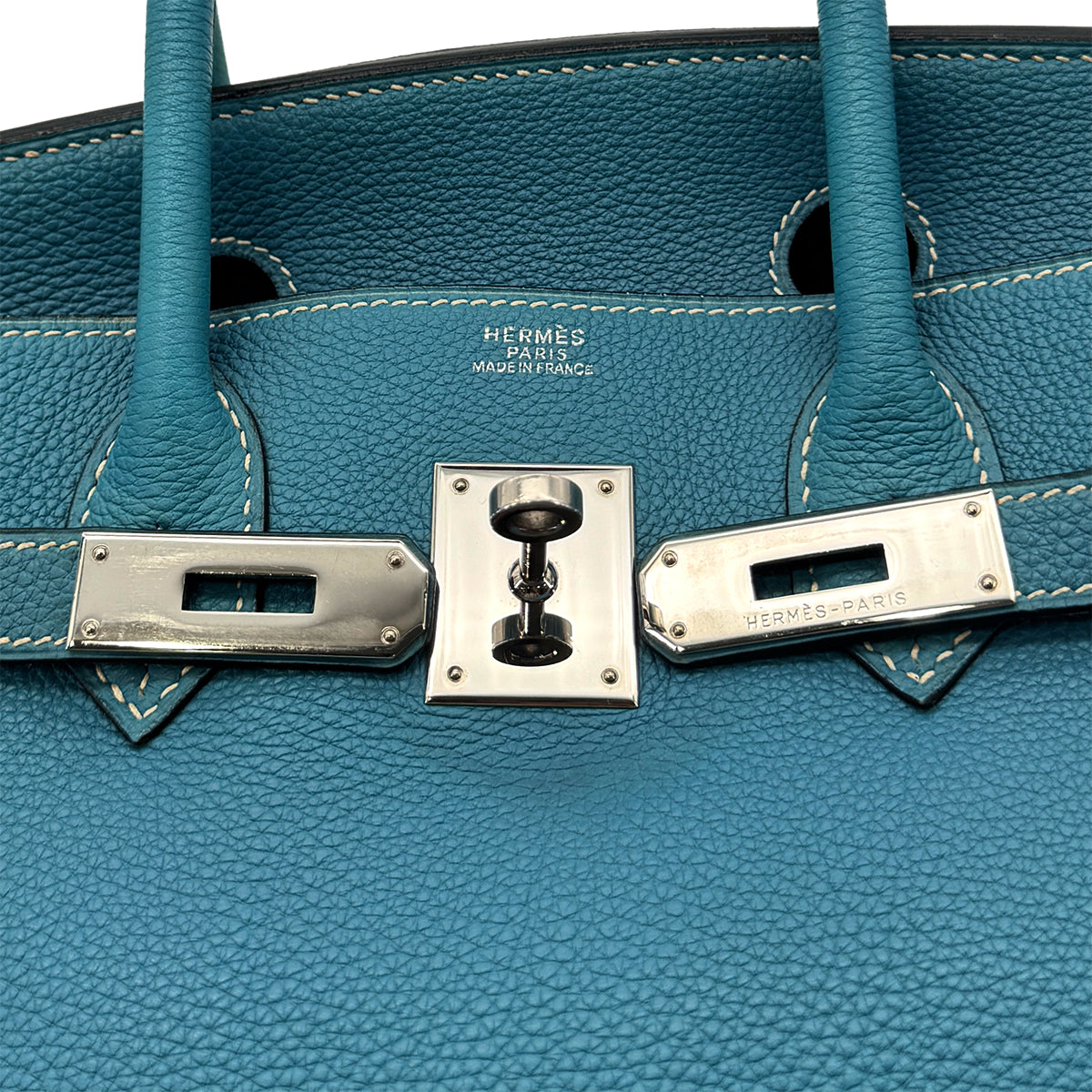 HERMES BIRKIN 30 BLEU JEAN TOGO HAND BAG □G SHW 90284562