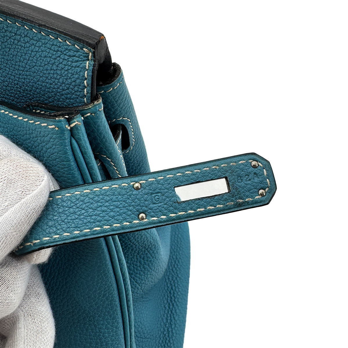 HERMES BIRKIN 30 BLEU JEAN TOGO HAND BAG □G SHW 90284562