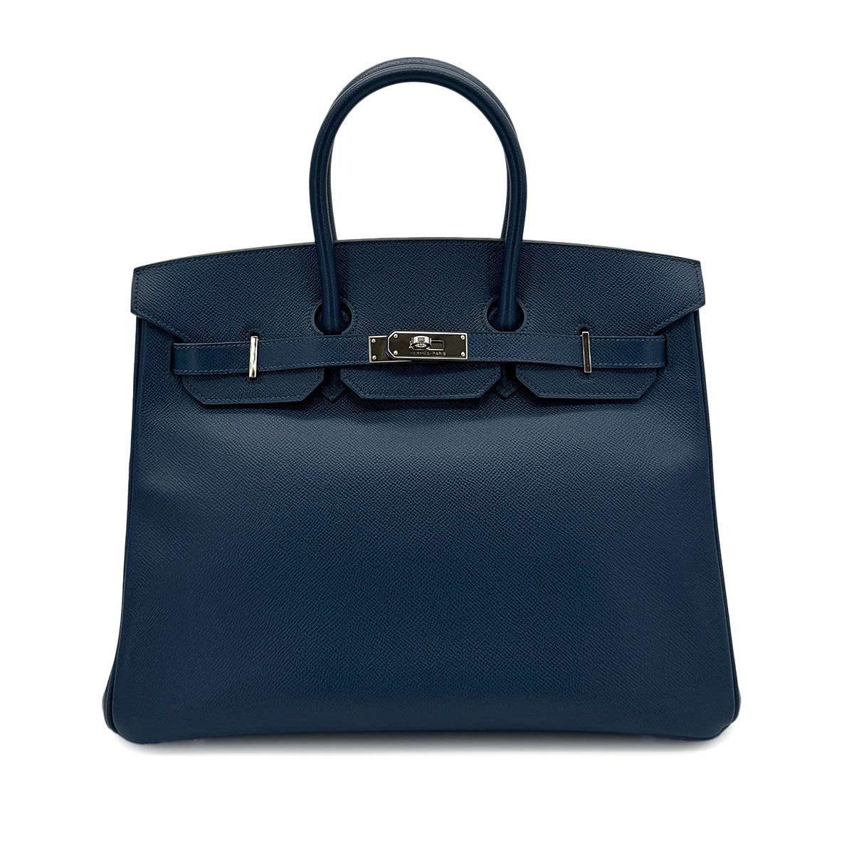 HERMES BIRKIN 35 BLUE DE PRESSE VEAU EPSOM HAND BAG □L SHW 90284566