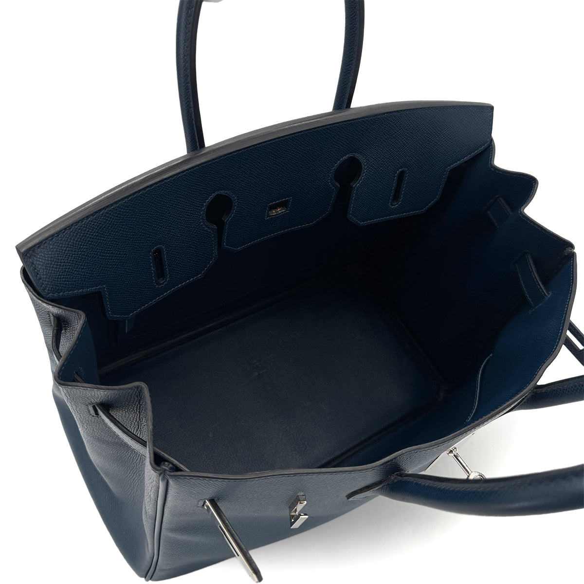 HERMES BIRKIN 35 BLUE DE PRESSE VEAU EPSOM HAND BAG □L SHW 90284566