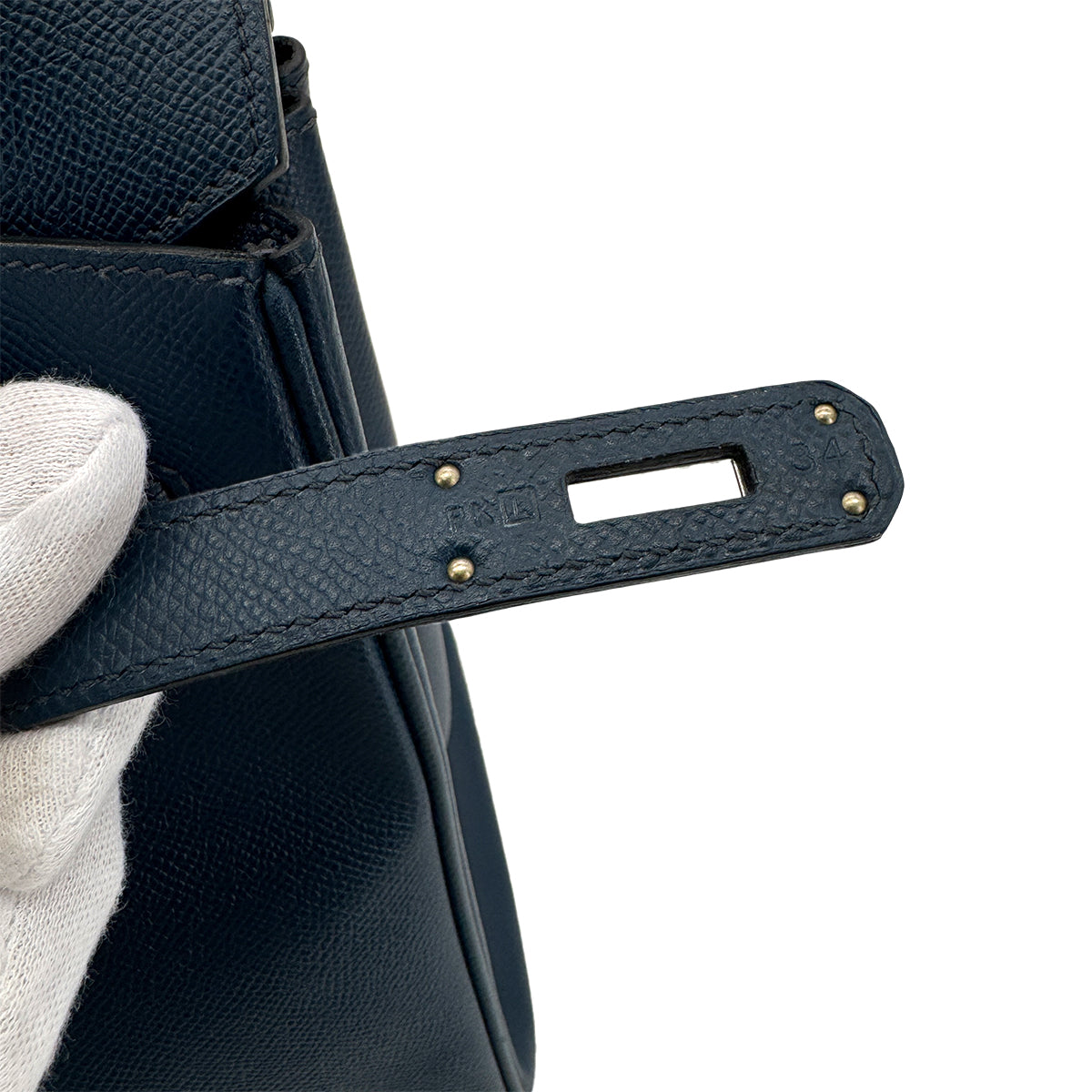 HERMES BIRKIN 35 BLUE DE PRESSE VEAU EPSOM HAND BAG □L SHW 90284566