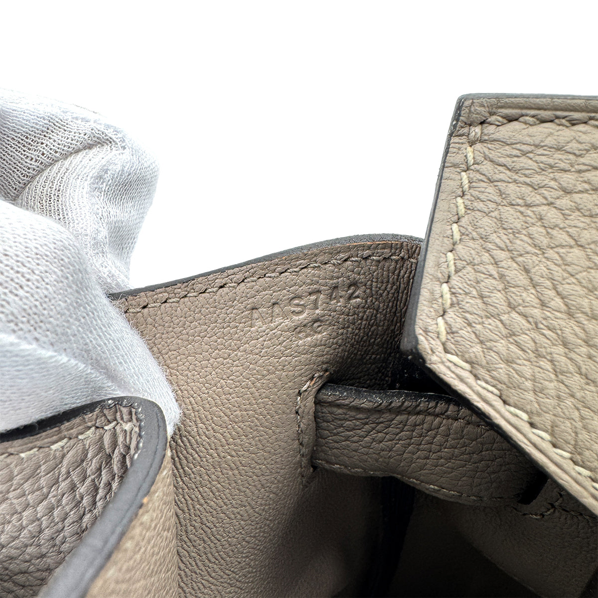 HERMES BIRKIN 40 GRIS ASPHALTE TOGO HAND BAG A SHW 90284567