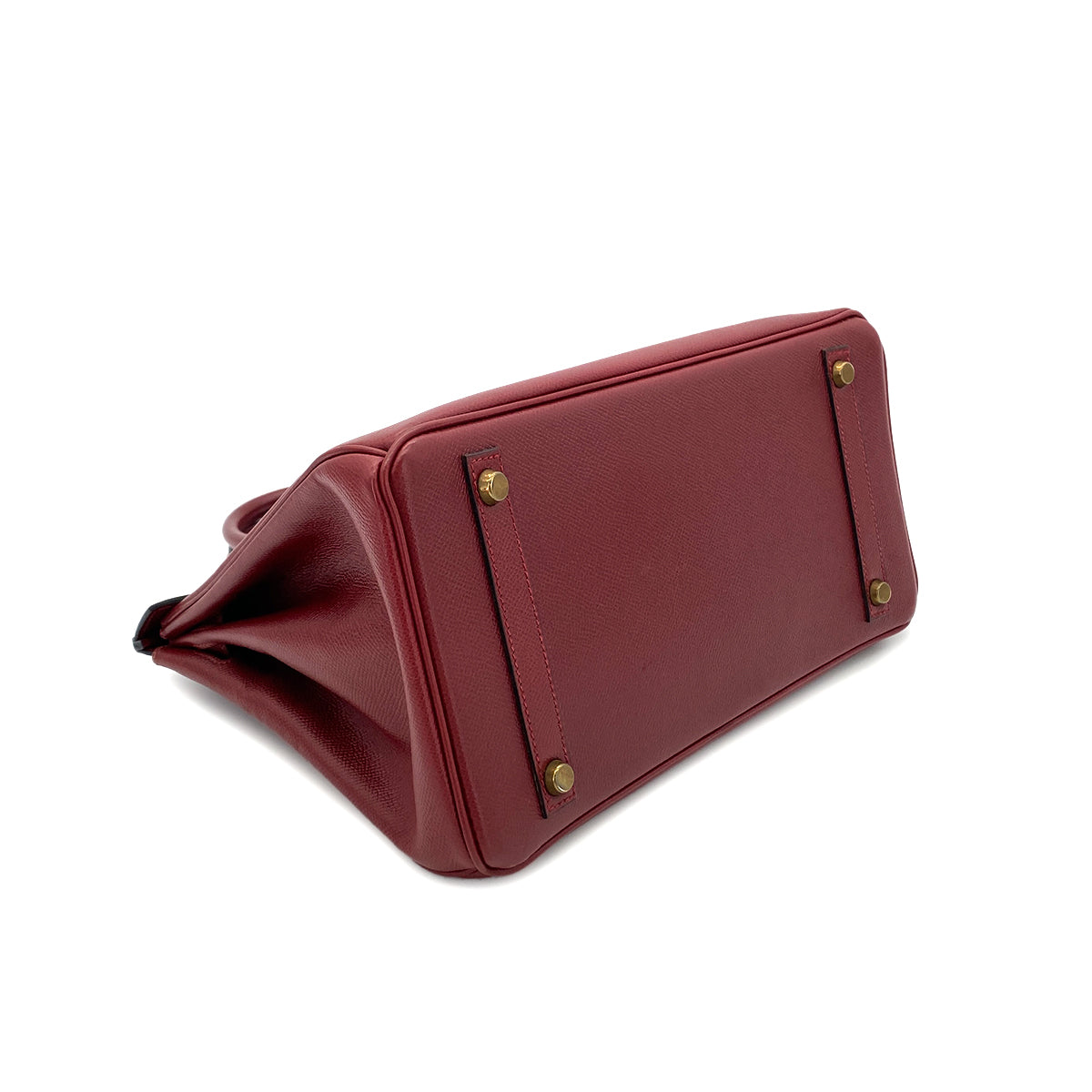 HERMES BIRKIN 30 ROUGE H COURCHEVEL HAND BAG 〇Z GHW 90284568